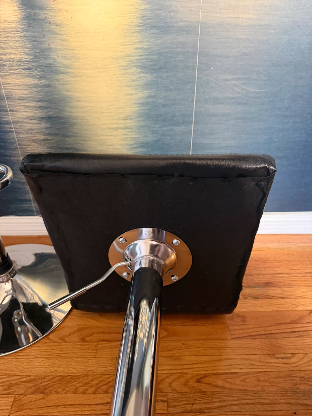 Set of 2 Black Faux Leather Bar Stools - photo 4