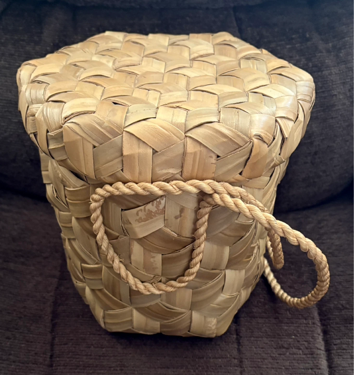 ✨✨Woven Straw Basket with Lid and Handle - photo 3