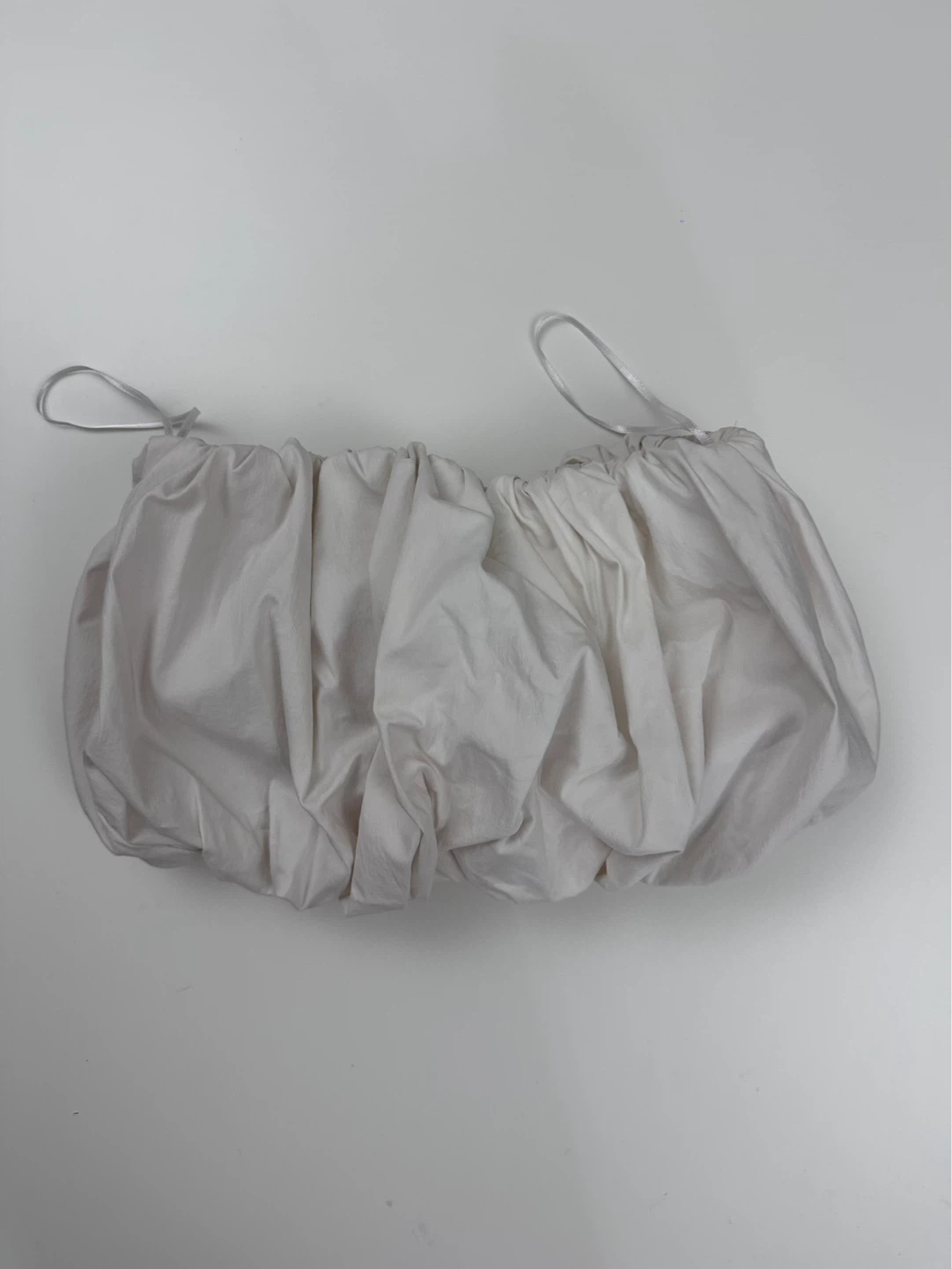 Zara White Bubble Bandeau Top