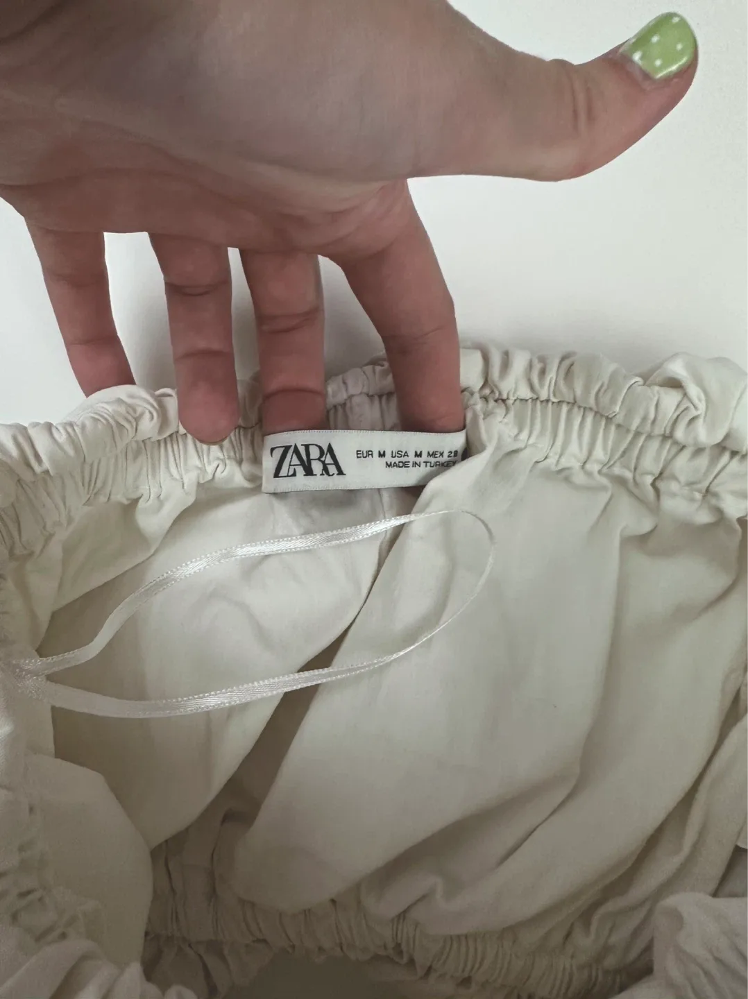 Zara White Bubble Bandeau Top - photo 3