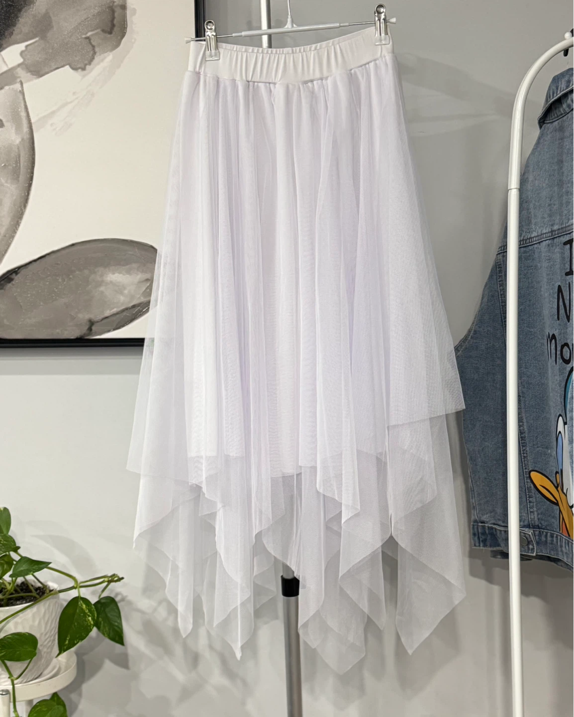 Women's Tulle Skirt - Asymmetrical Hem - photo 4
