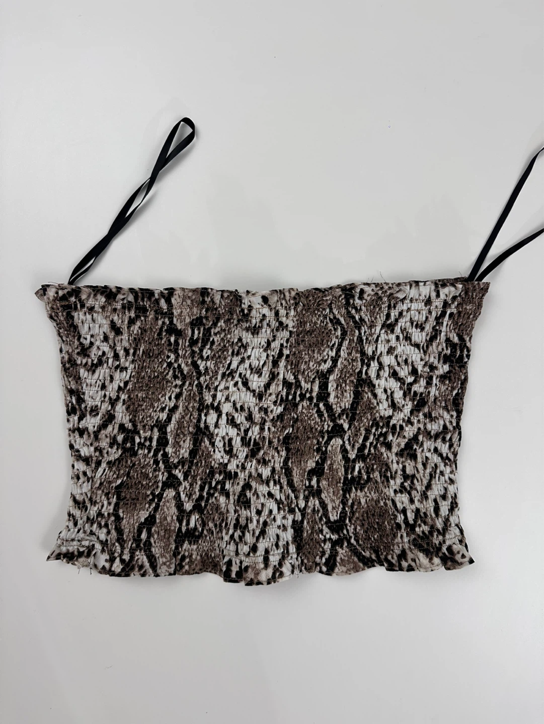 Ribbed Snake Print Tube Top - photo 2