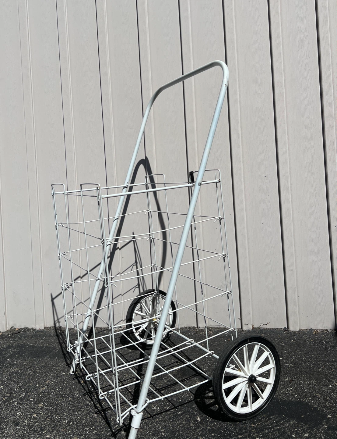 White Folding Shopping Cart