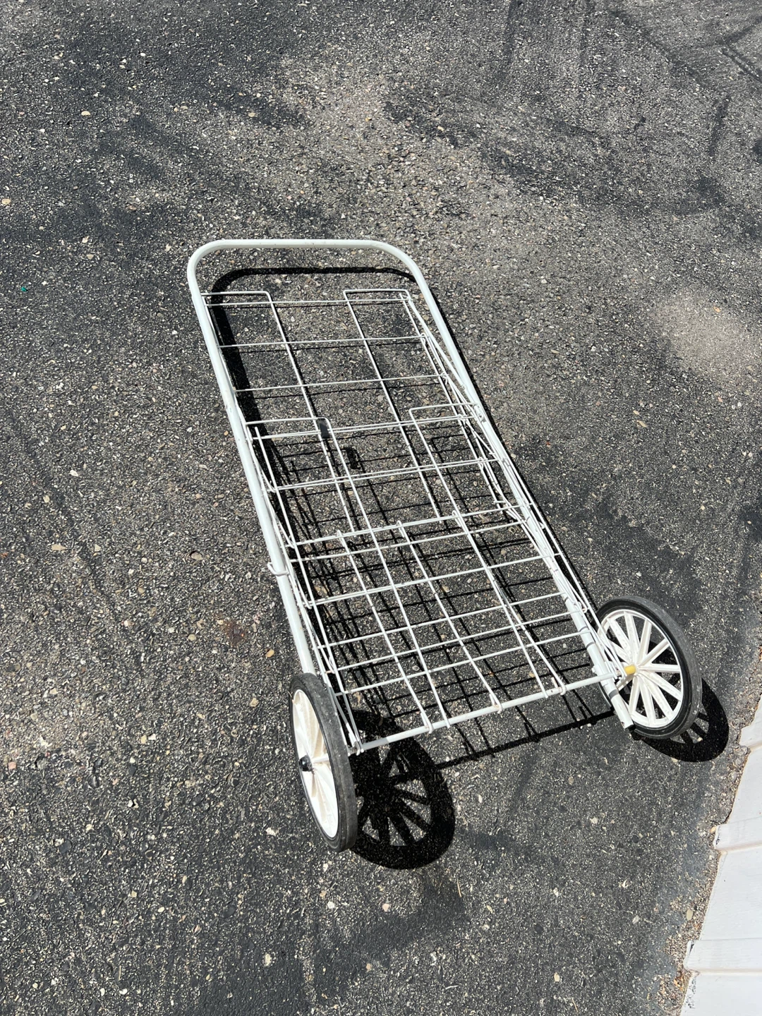 White Folding Shopping Cart - photo 2