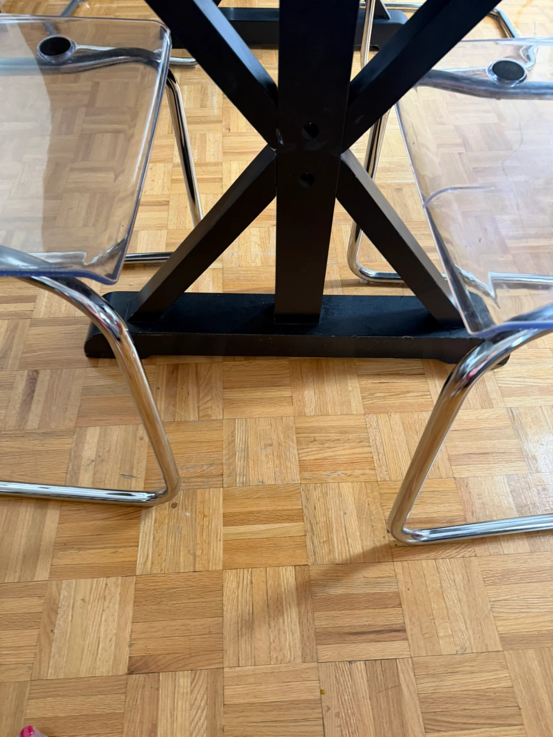 Clear Acrylic Dining Chairs with Chrome Legs (Set of 2) - photo 4