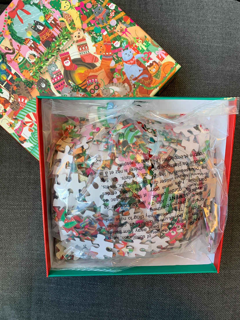 Mudpuppy Merry Cat-Mas 500 Piece Puzzle - photo 3