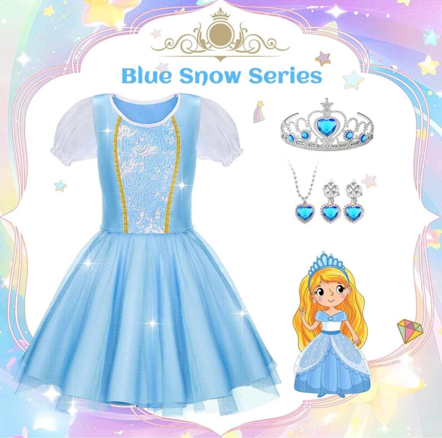 New Princess Dress Up Clothes Set of 5 - photo 3