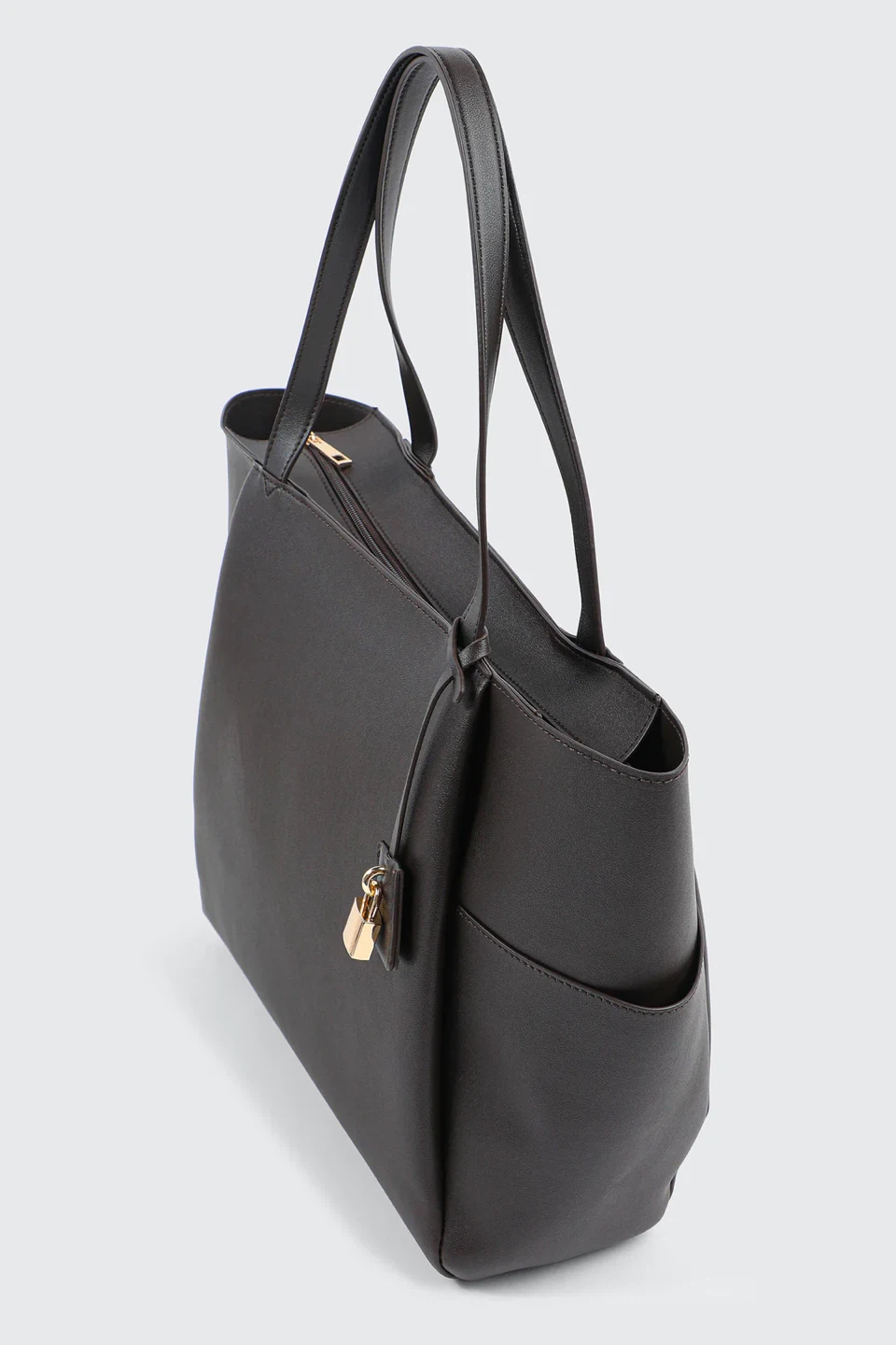 Dark Brown Structure Tote Bag - photo 2