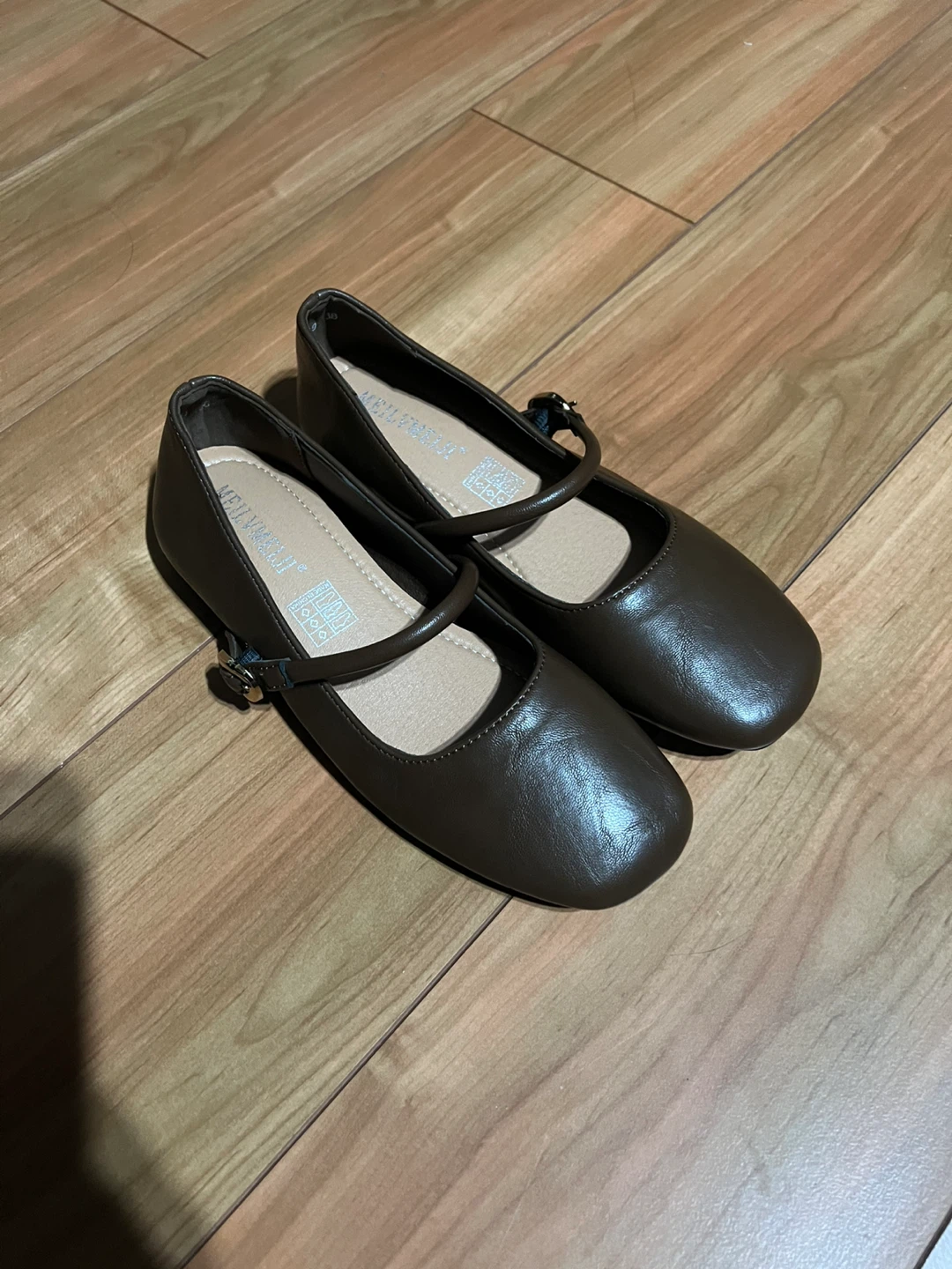 Brown Mary Jane Flats