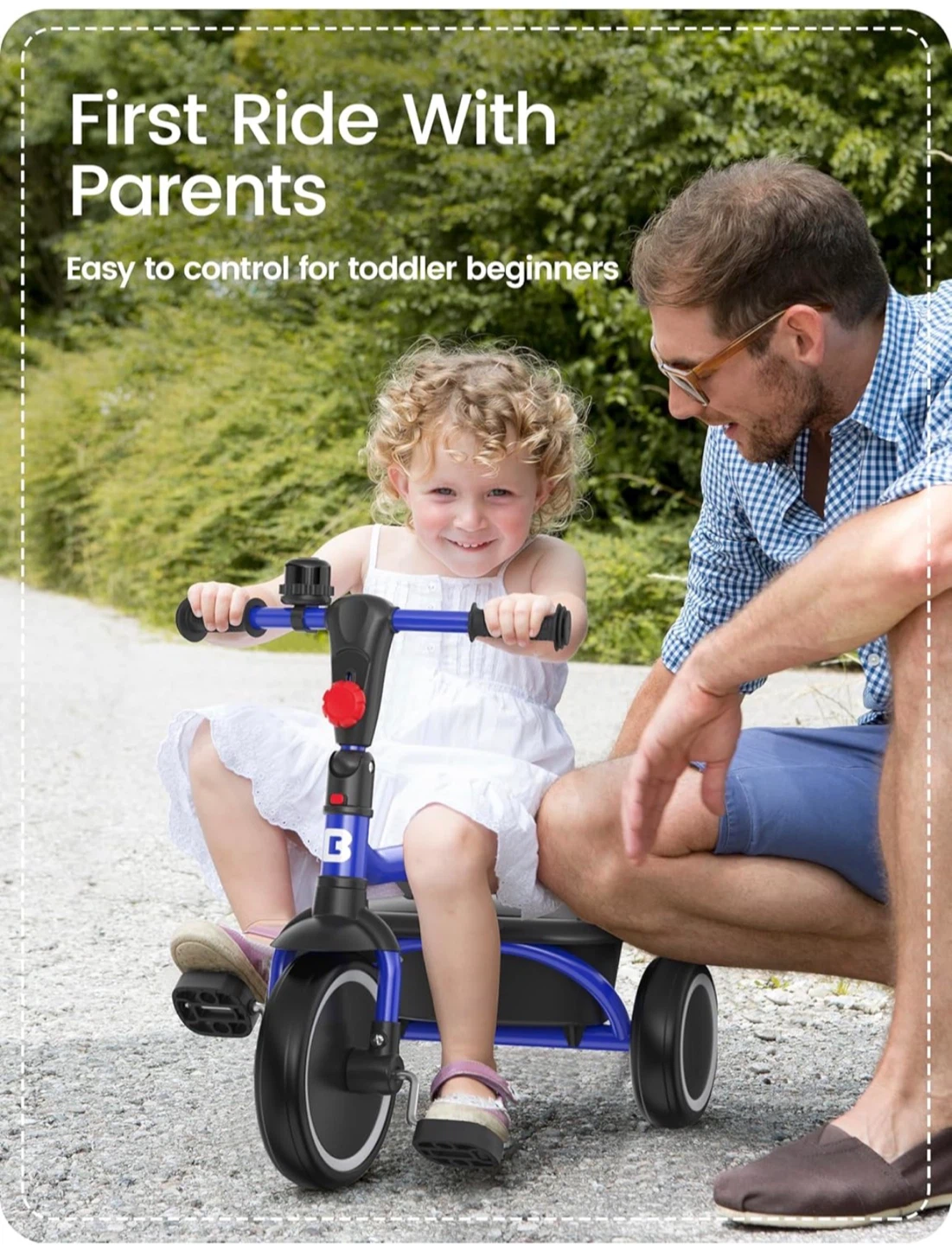 Besrey Blue Toddler Tricycle with Bell T15 - photo 2