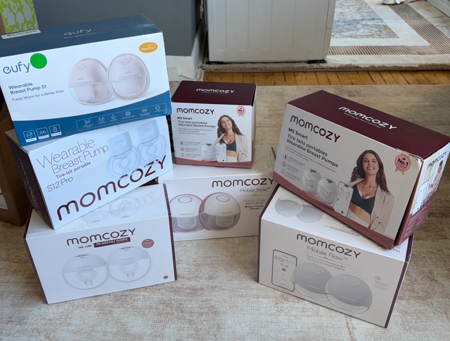 Momcozy & Eufy Cufy Wearable Breast Pumps