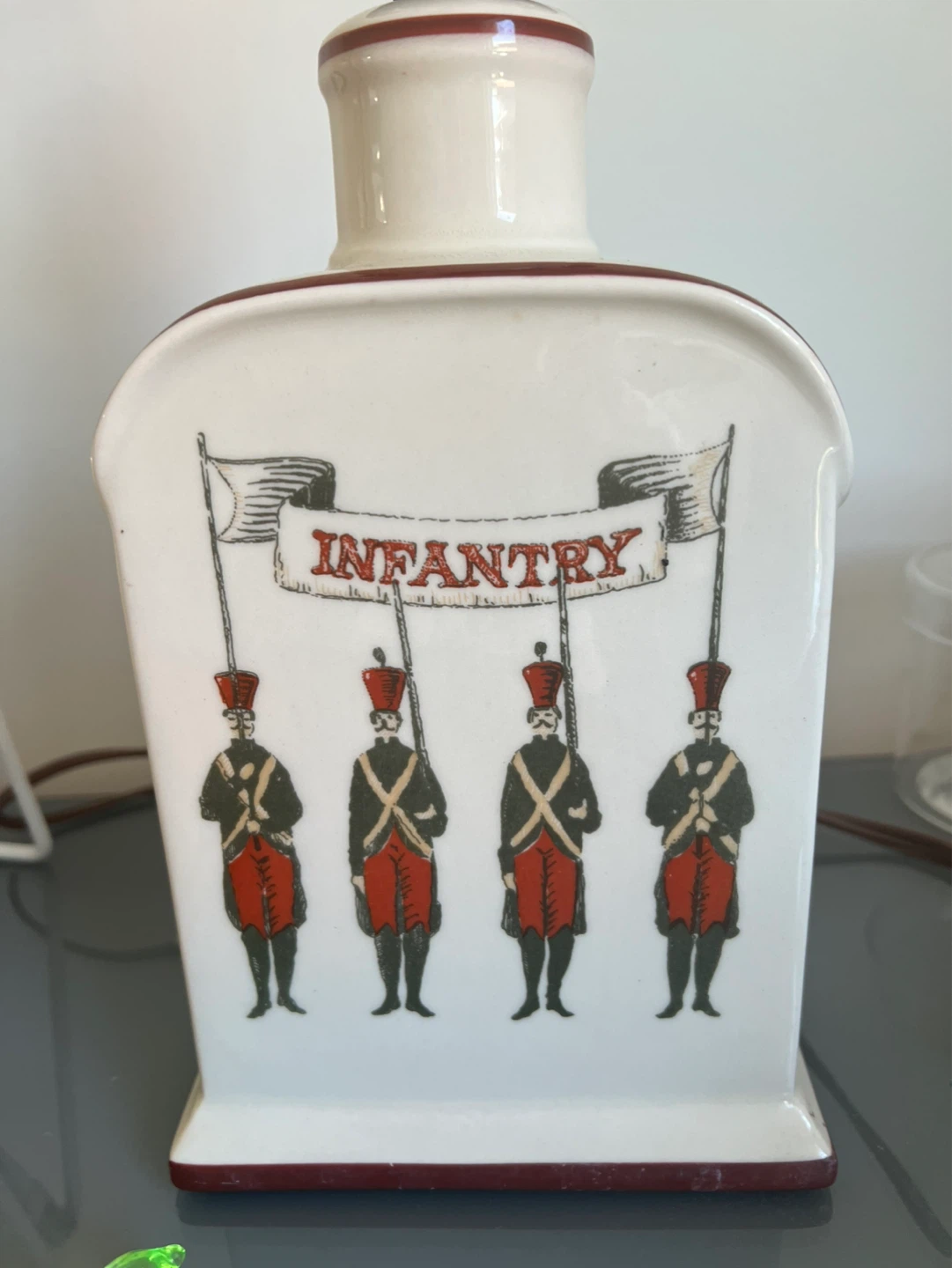 Vintage Infantry Ceramic Lamp Base - photo 3