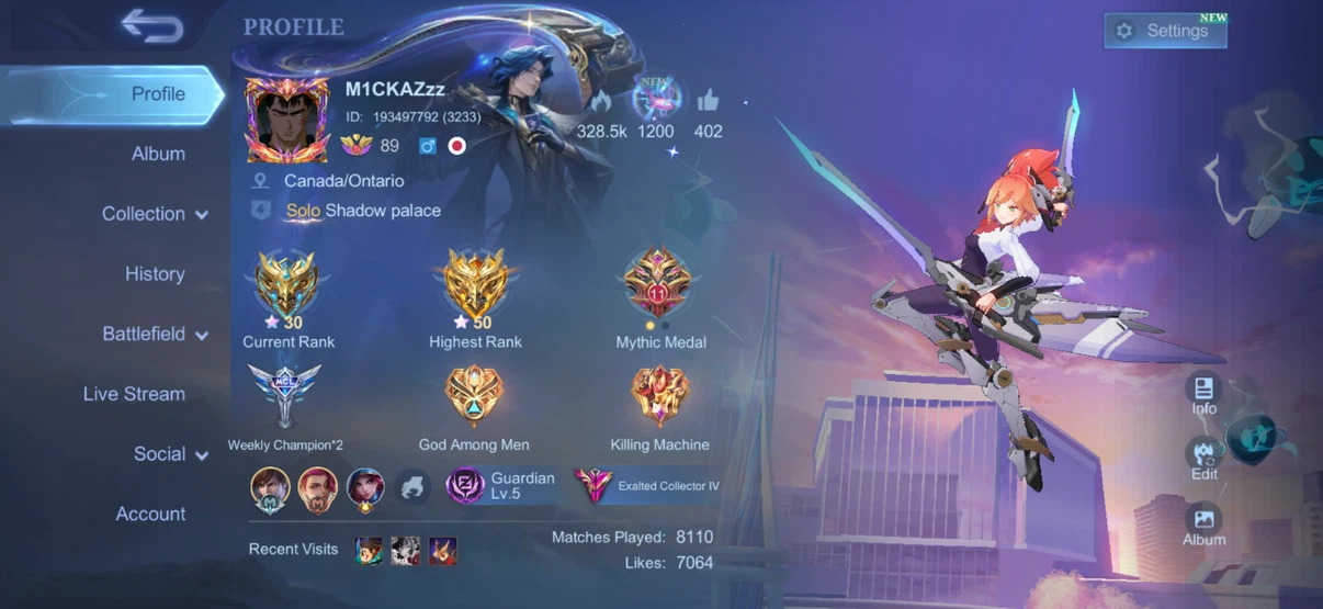 Mobile Legends Account - Exalted Collector IV - photo 2