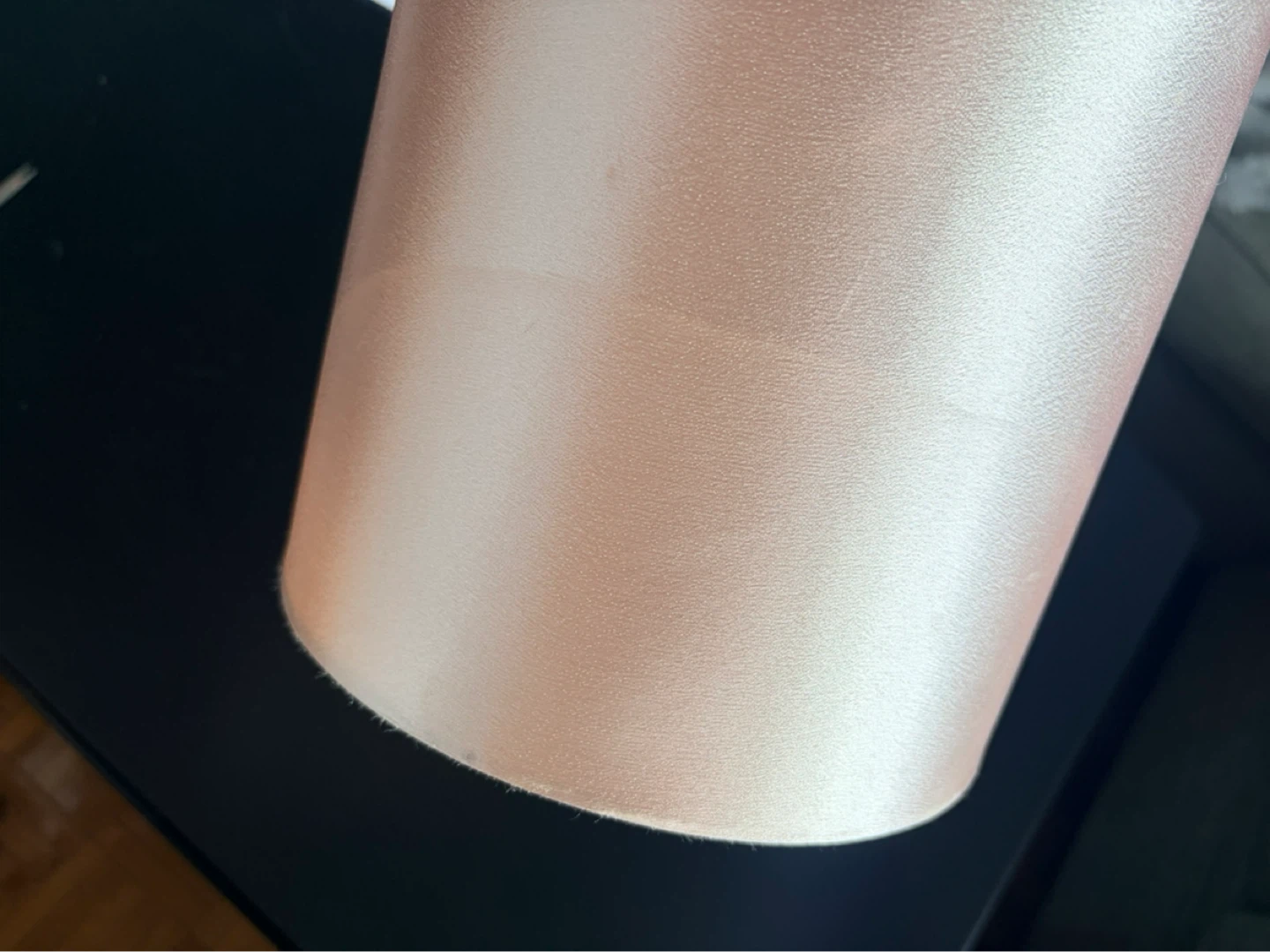 Pink Satin Drum Lampshade with Crystal Base - photo 2