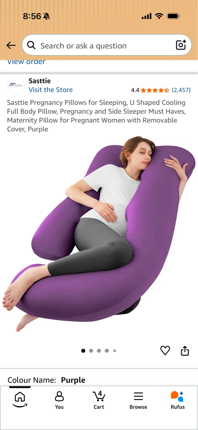 Sasttie Pregnancy Pillow - Purple - photo 2