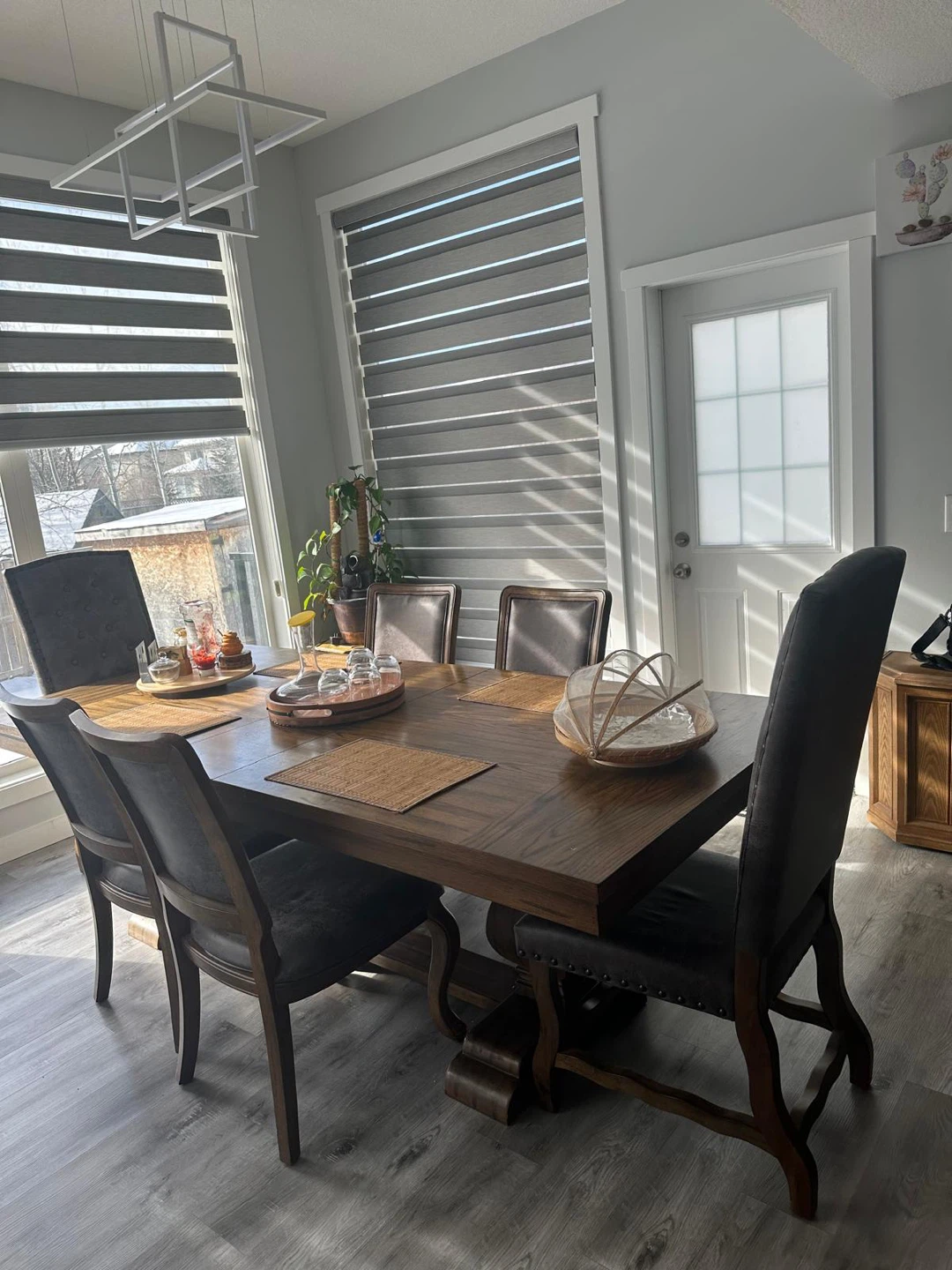 Wooden Dining Table with 6 Chairs - photo 4