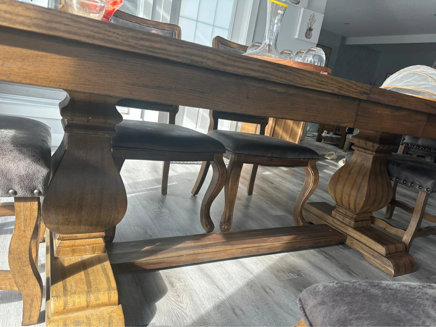Wooden Dining Table with 6 Chairs - photo 3