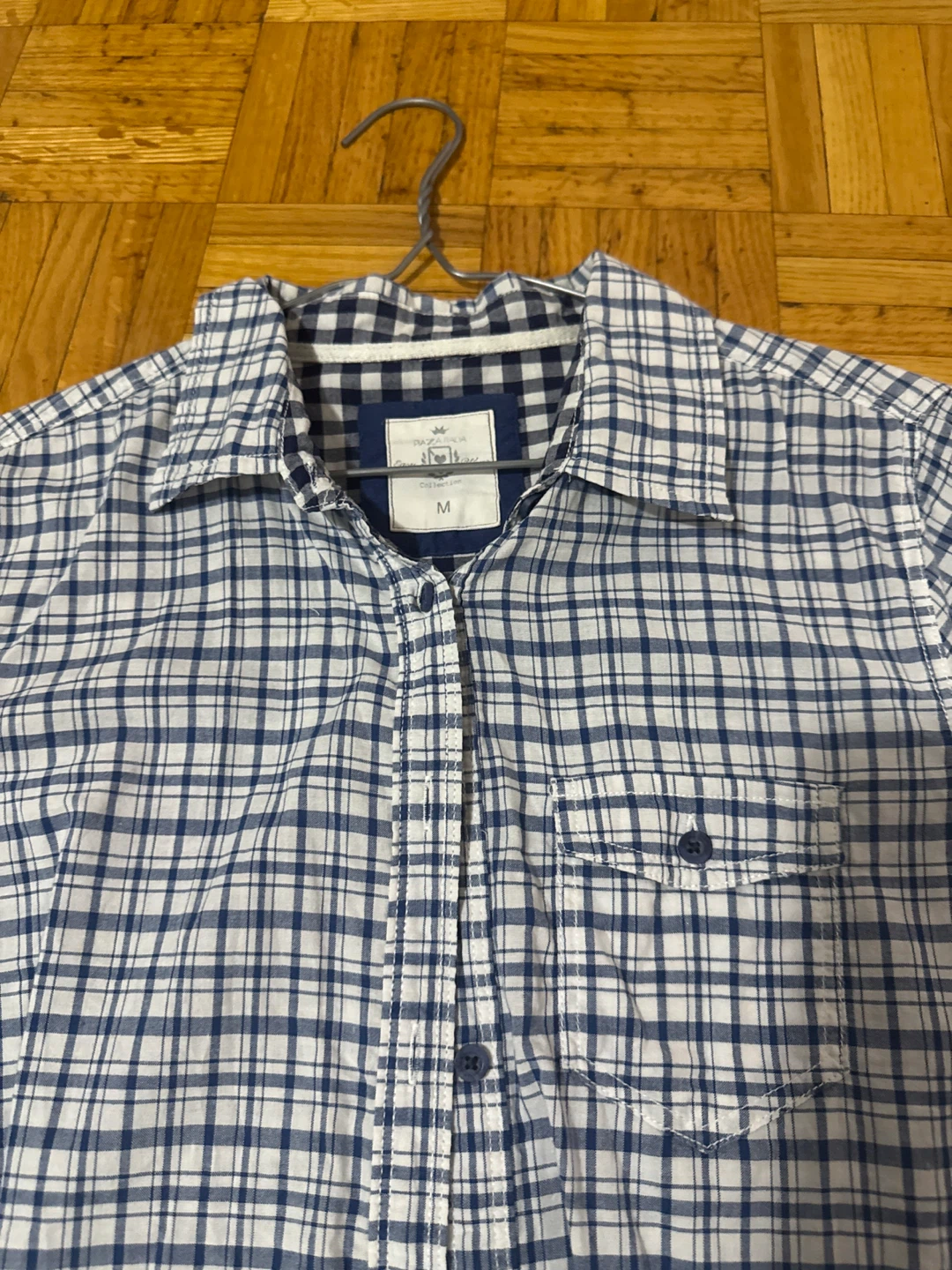 Oxfam Trailwalker Blue Plaid Button-Up Shirt - photo 2