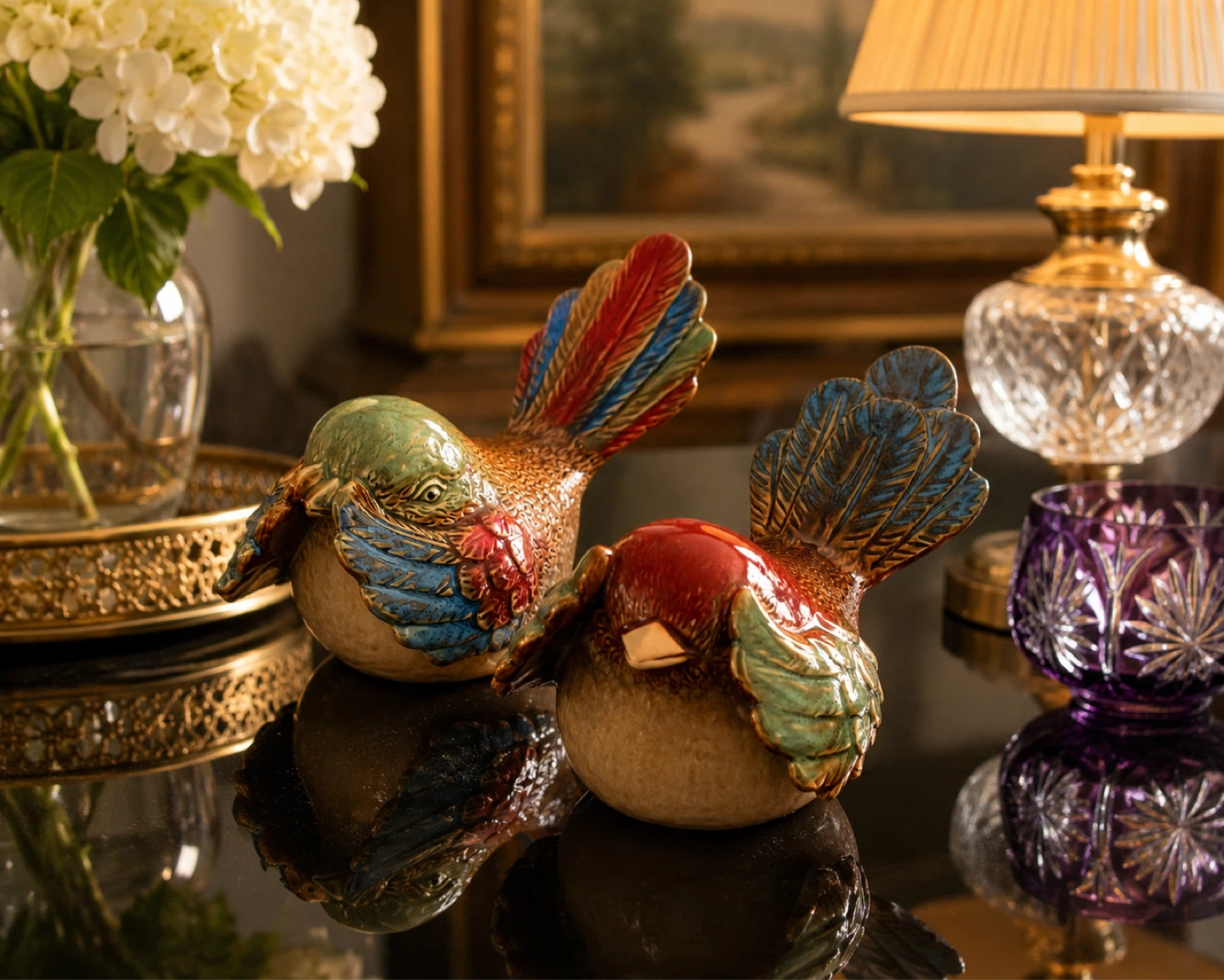 Set of 2 Ceramic Decorative Birds - photo 3