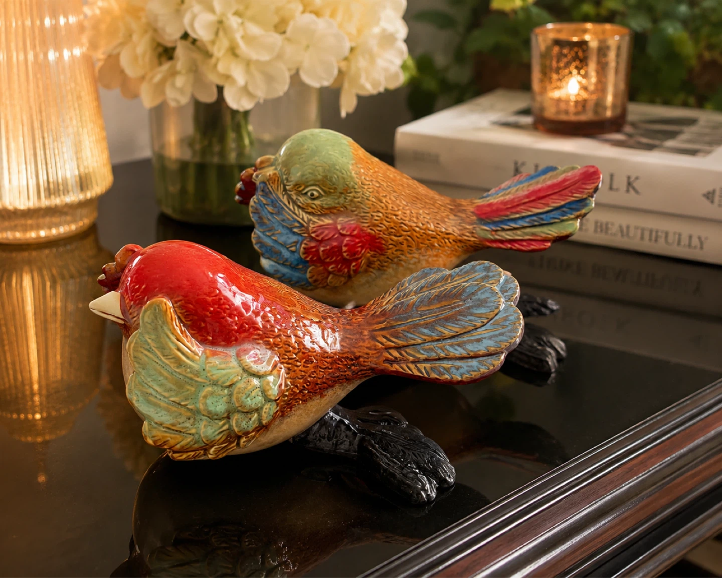 Set of 2 Ceramic Decorative Birds - photo 2