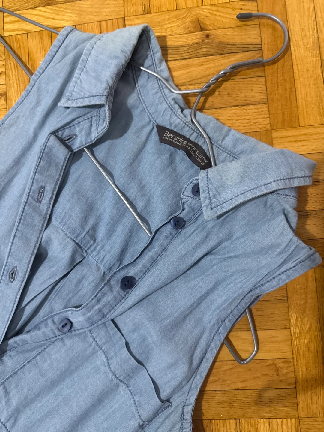 Bershka Denim Sleeveless Maxi Dress - photo 3