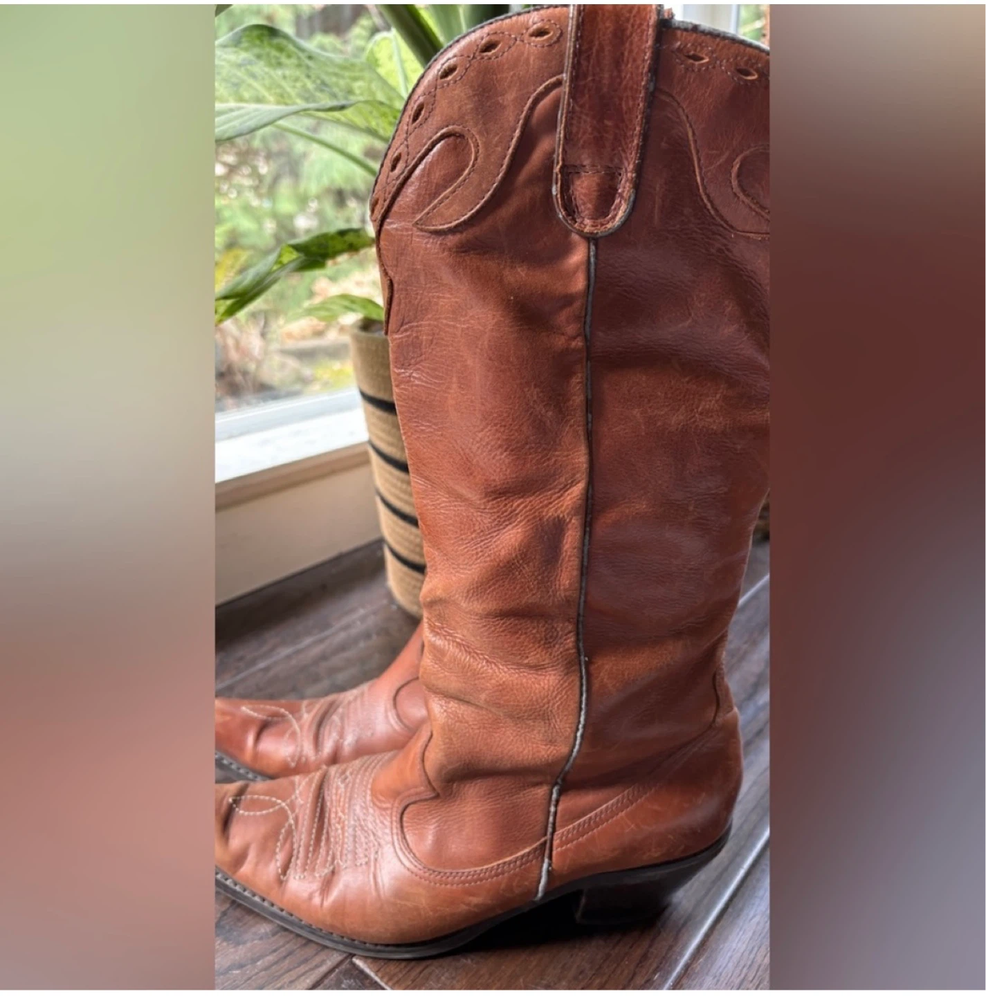 Roberto Vianni Brown Leather Cowboy Boots