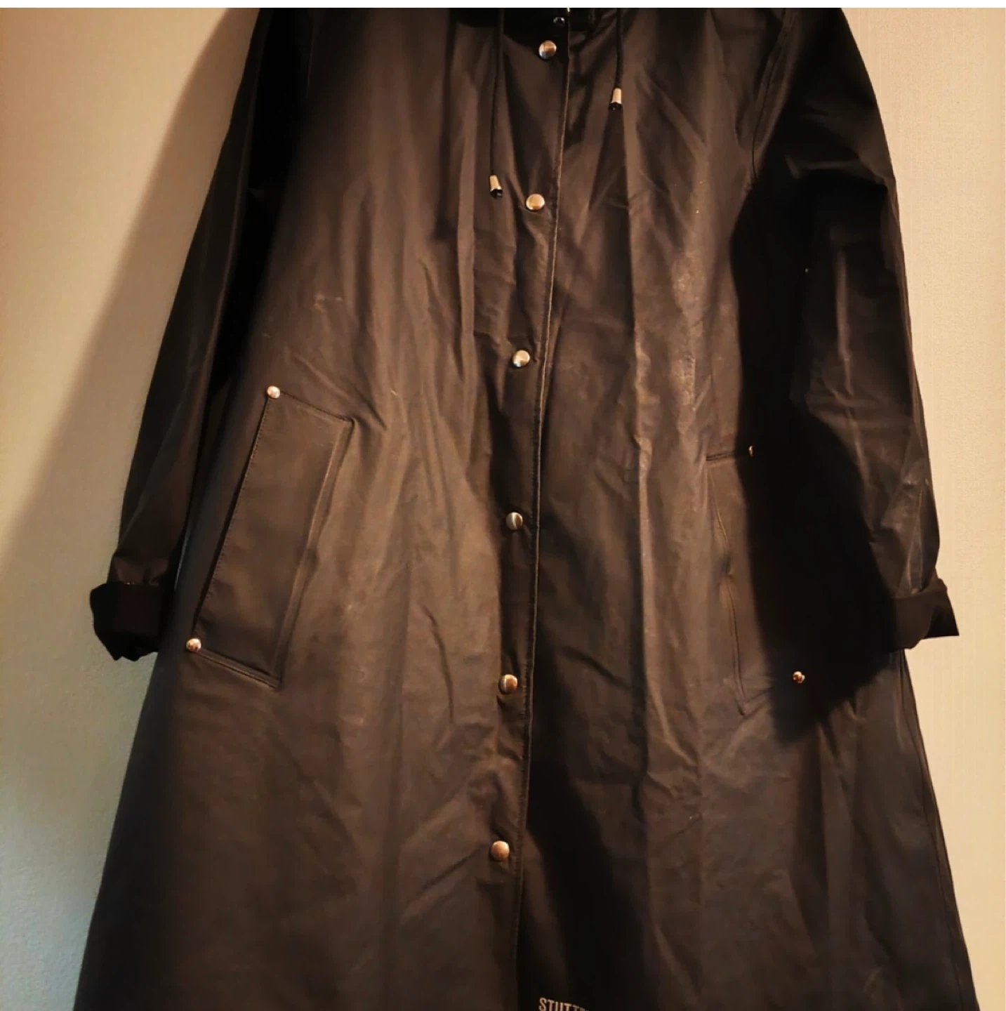 Stutterheim Black Raincoat Size M