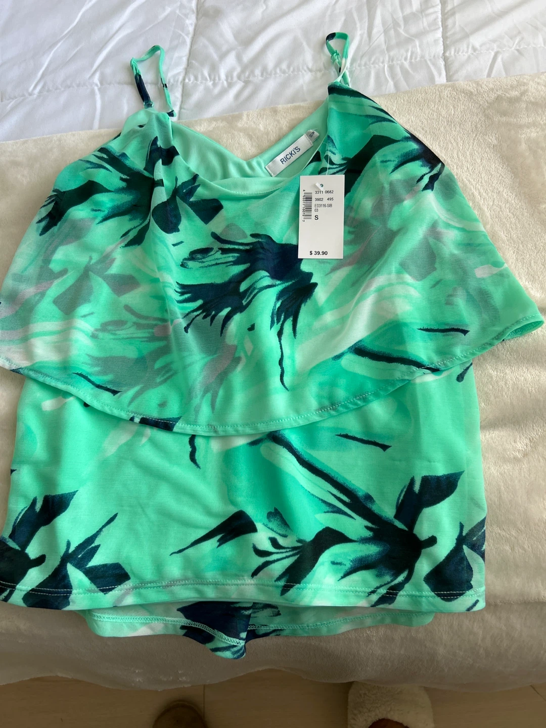 Rickis Green Floral Camisole - Size S