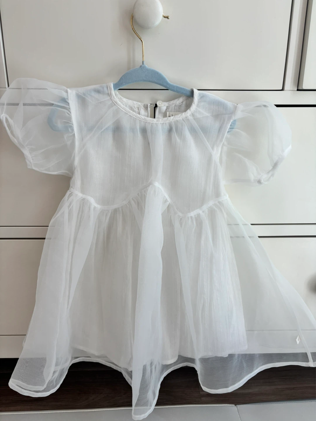 Baby Girl 18M White Organza Dress & Bloomer Set (베네베네 돌잔치 드레스)