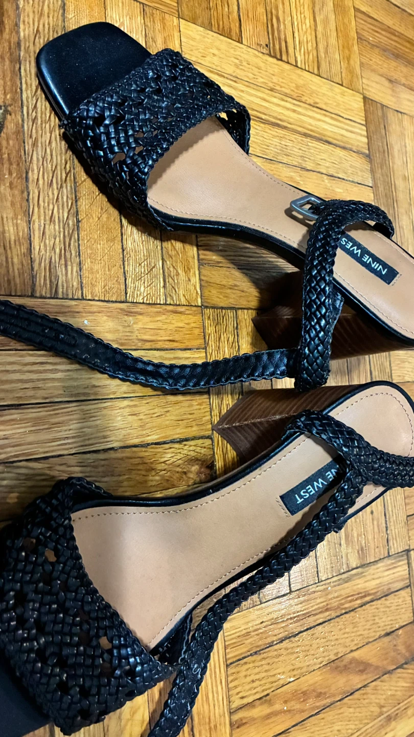 Nine West Black Woven Heeled Sandals - photo 3