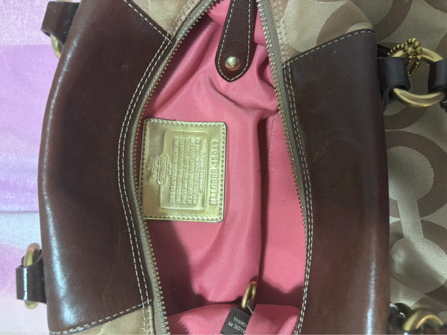 Coach Monogrammed Satchel Bag - photo 5