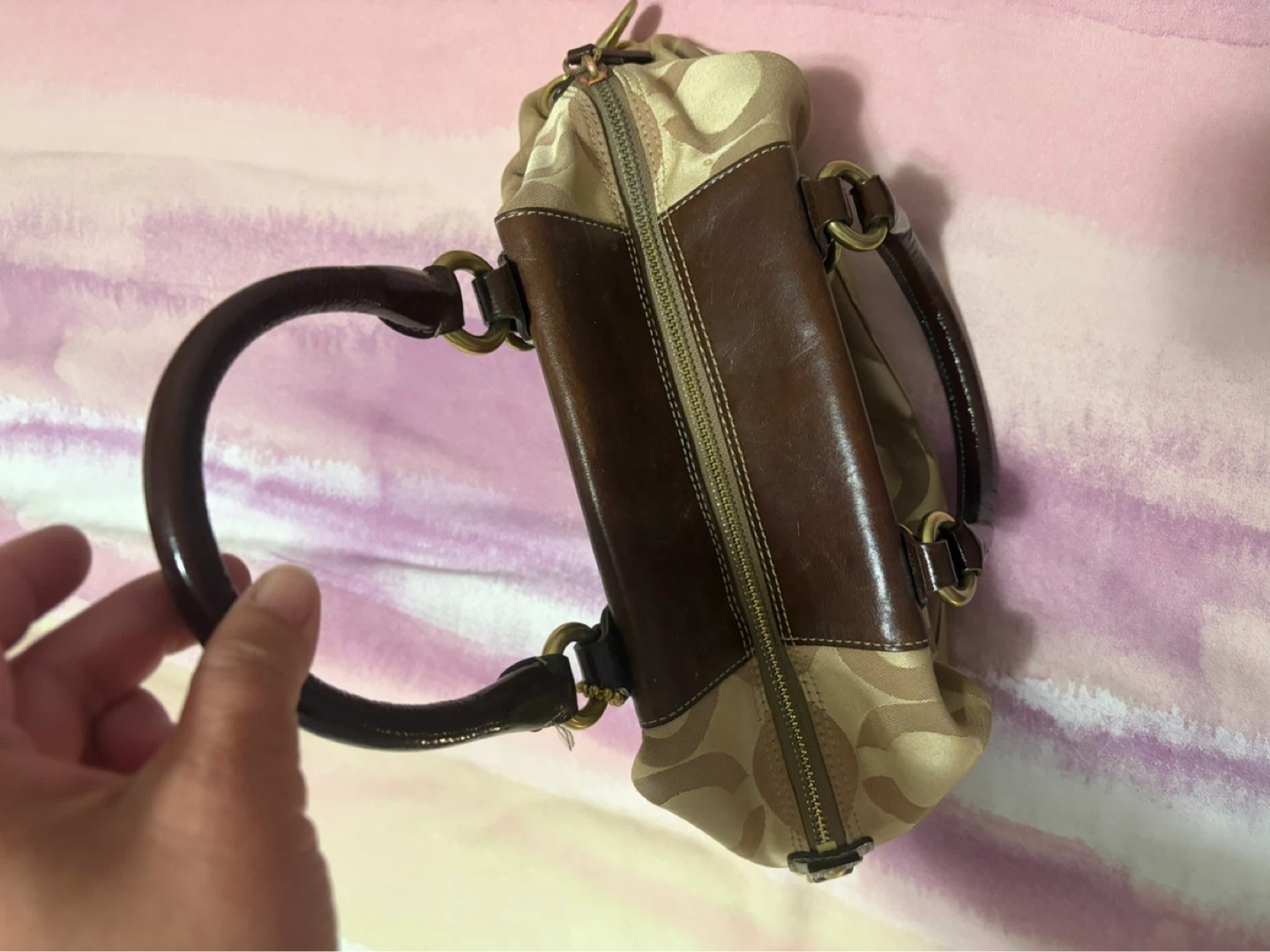 Coach Monogrammed Satchel Bag - photo 4
