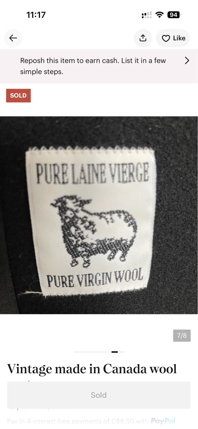 Fen-nelli Vintage Made in Canada Wool Coat - photo 3