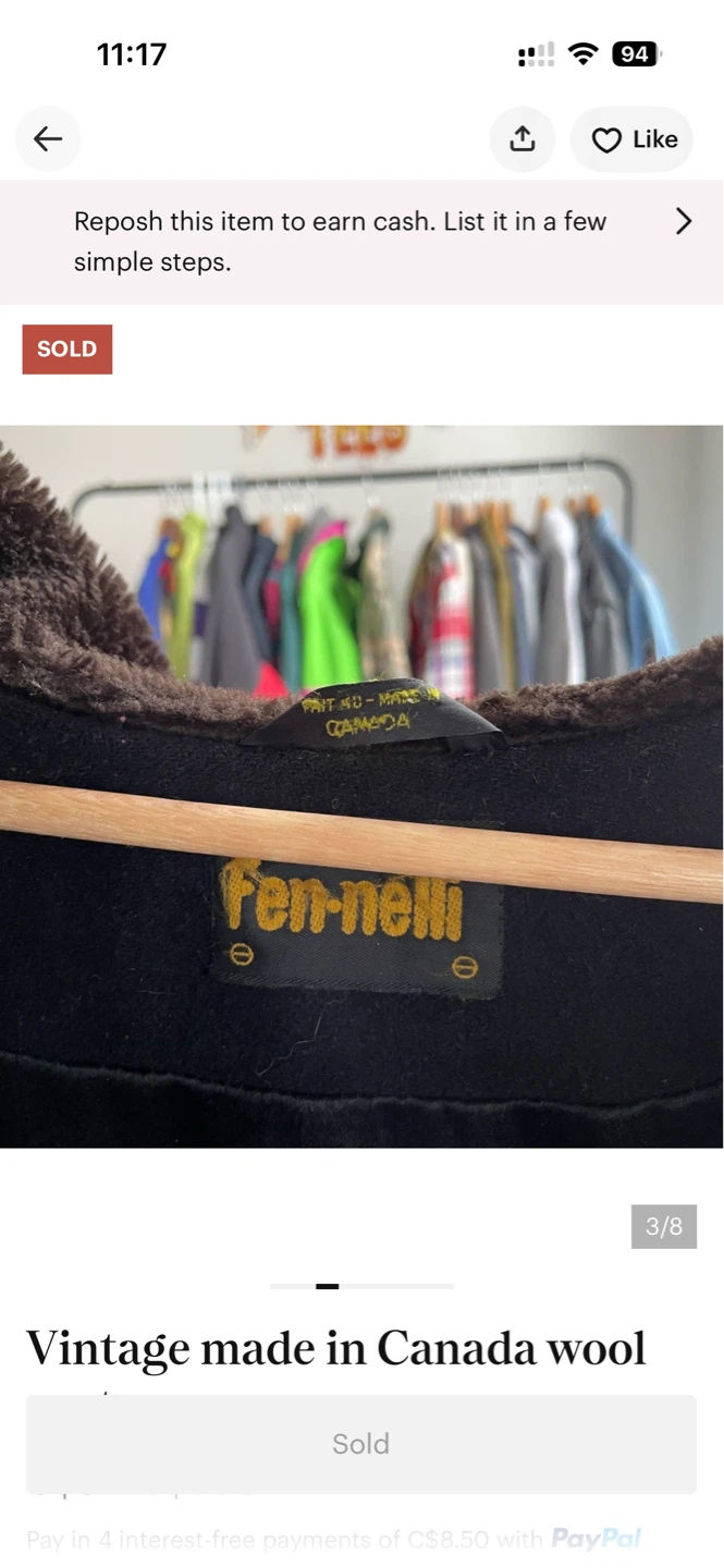 Fen-nelli Vintage Made in Canada Wool Coat - photo 5