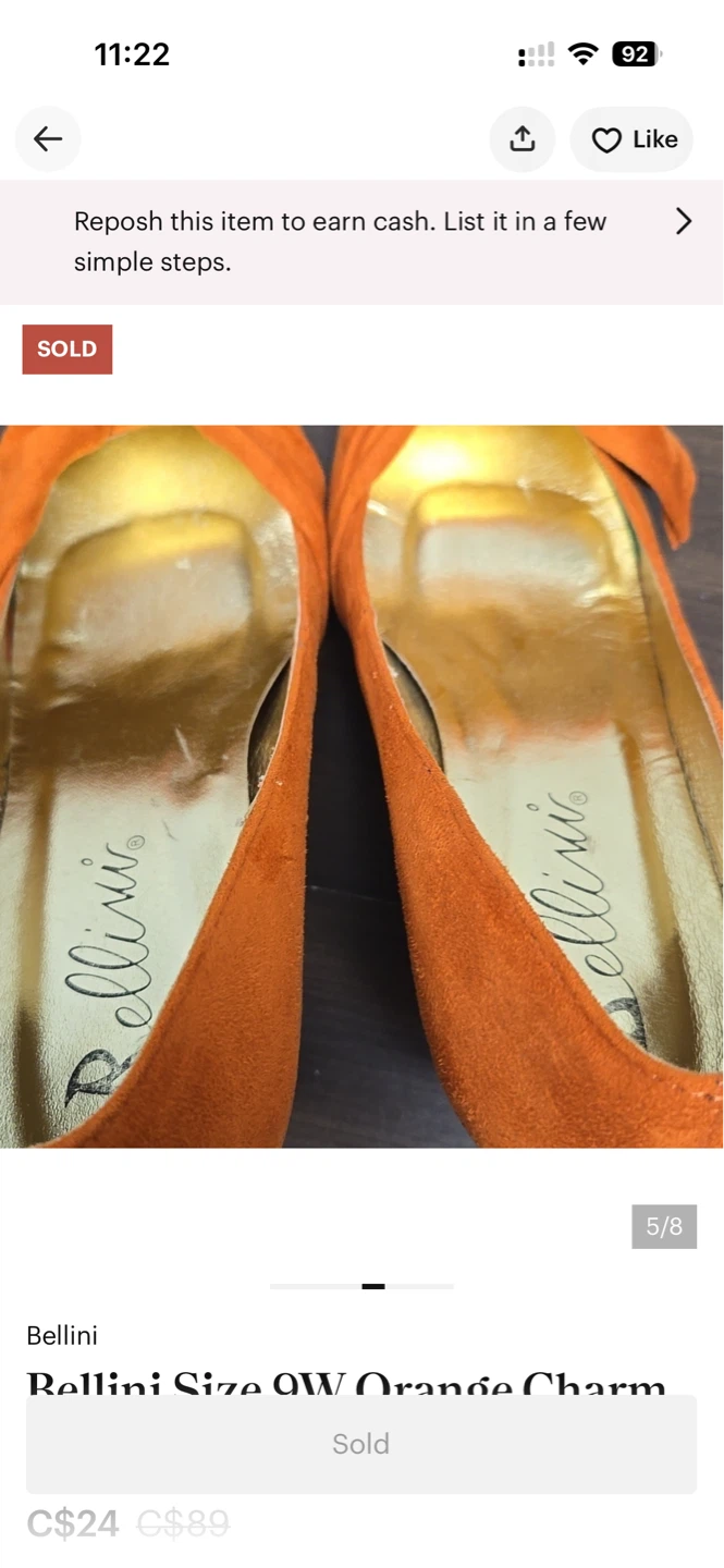 Bellini Orange Suede Bow Pumps - photo 5