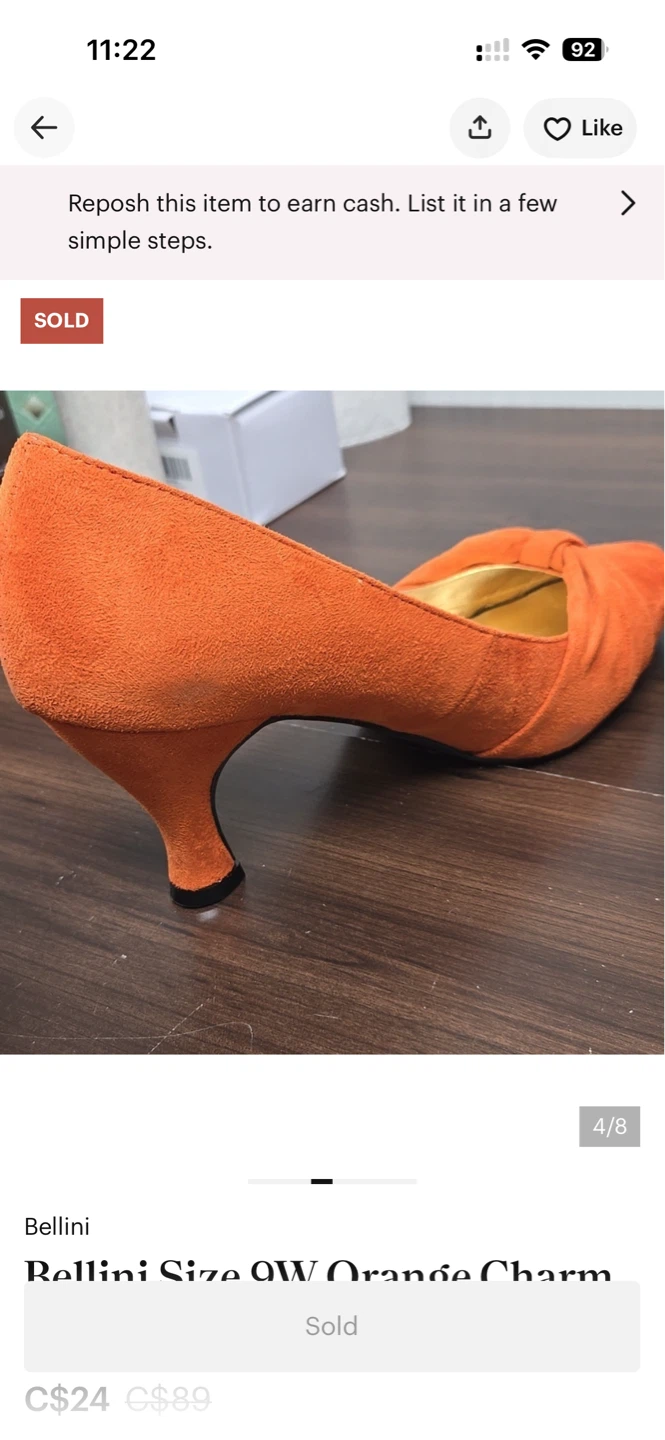 Bellini Orange Suede Bow Pumps - photo 4