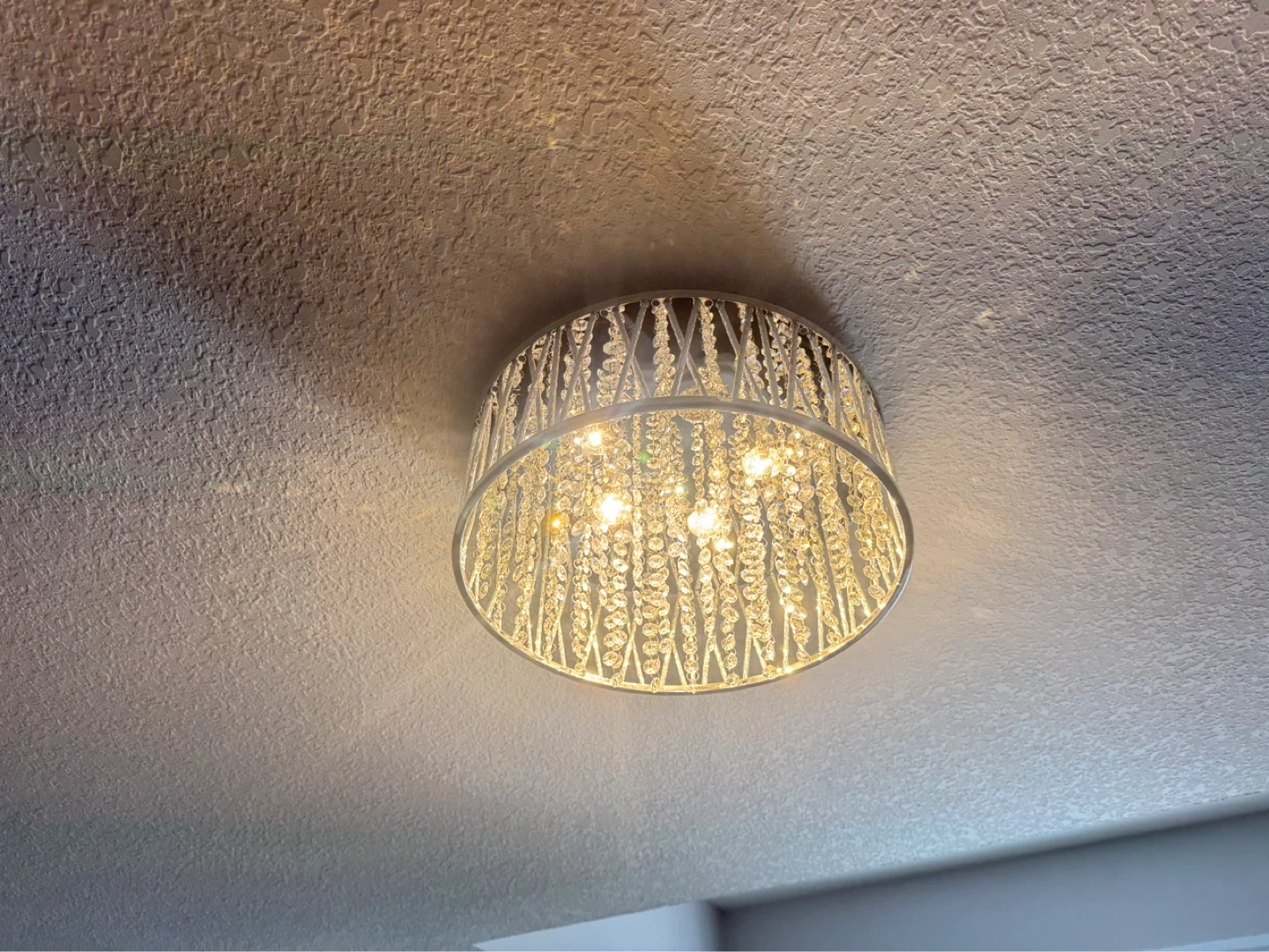 Flush Mount Chandelier with Crystal Beading - photo 2