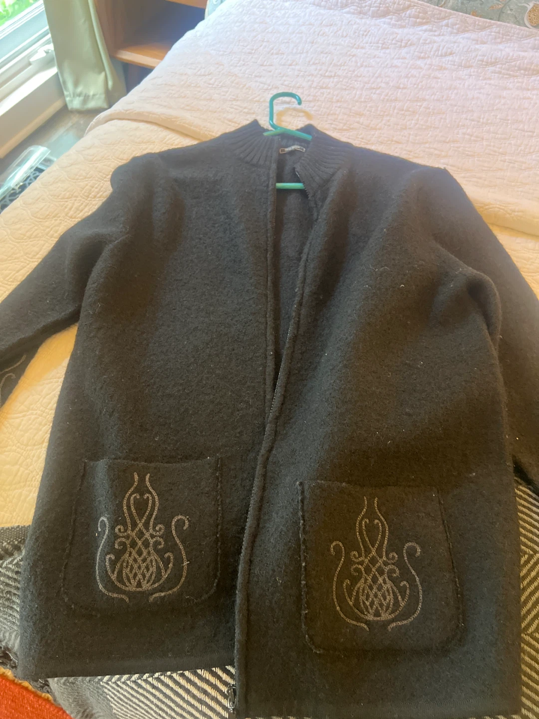 Rino Rossi Black Cardigan Sweater Size L/G