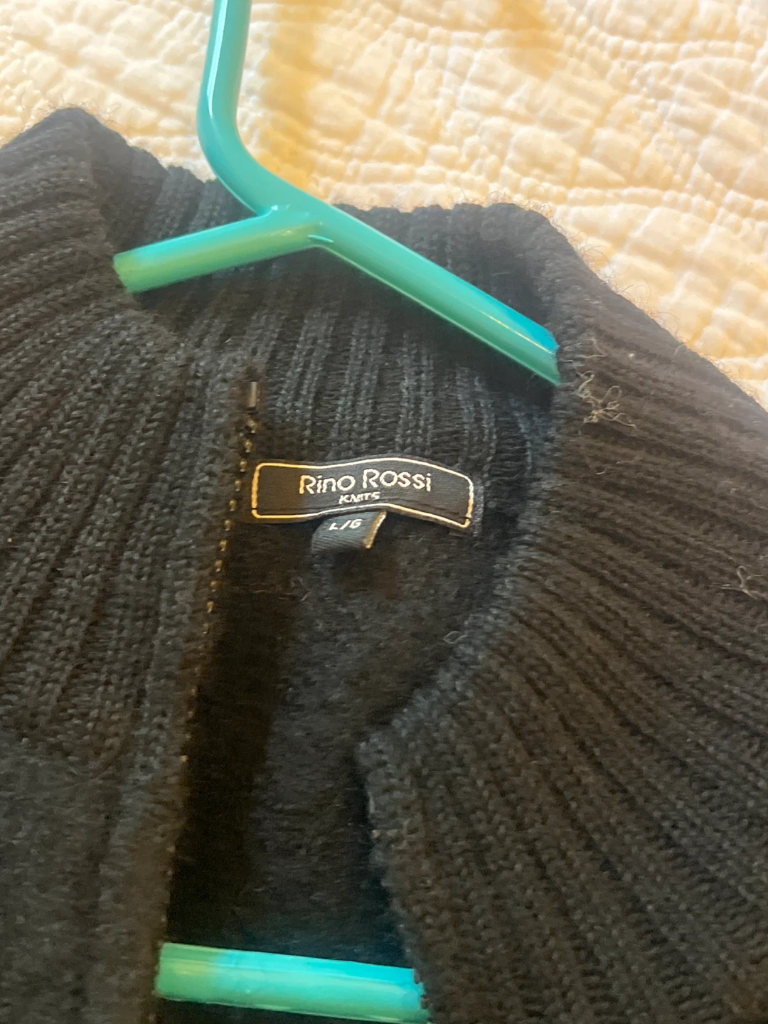 Rino Rossi Black Cardigan Sweater Size L/G - photo 2