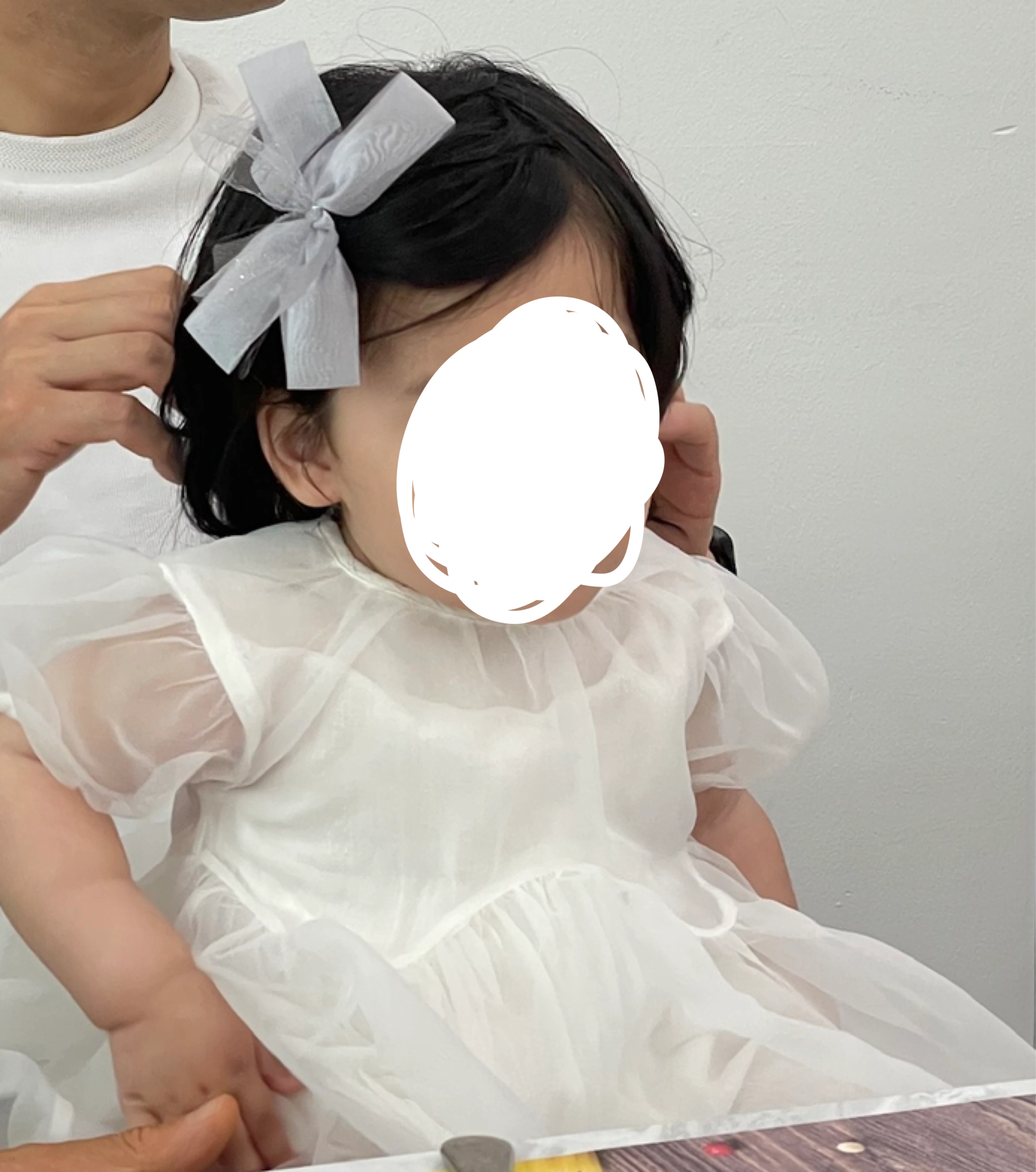 Baby Girl 18M White Organza Dress & Bloomer Set (베네베네 돌잔치 드레스) - photo 3