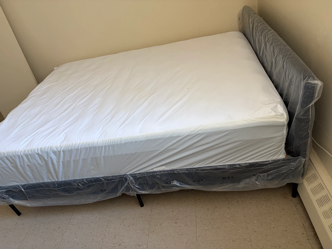 Dark Grey Upholstered Bed Frame