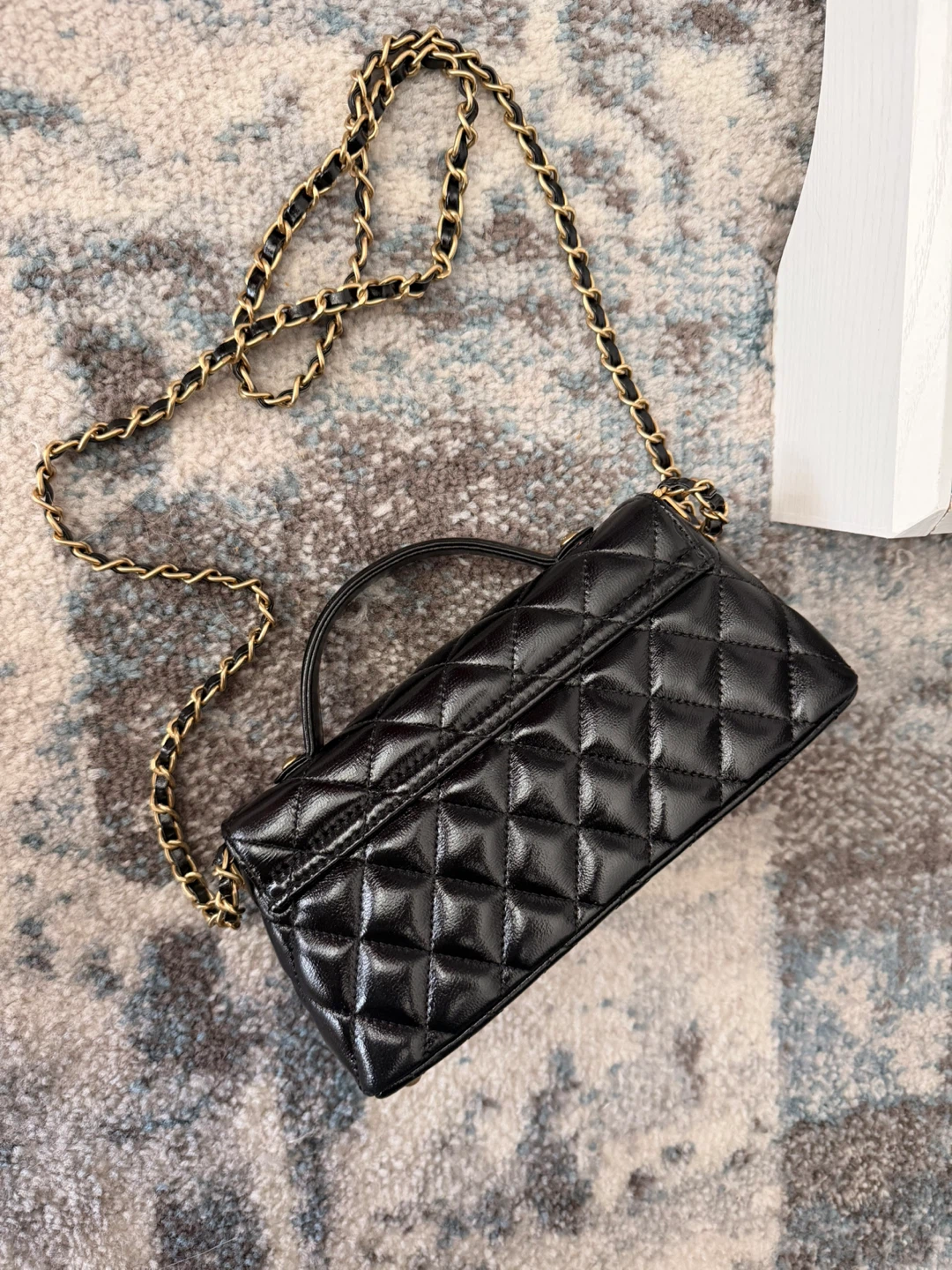 CHANEL Black Quilted Mini Flap Top Handle Bag - photo 5