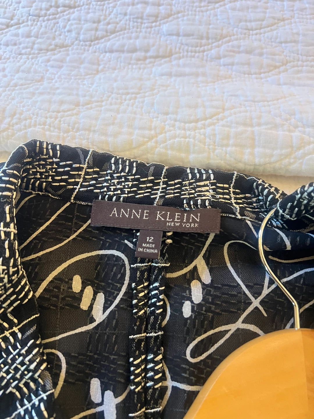 Anne Klein Black & White Patterned Blazer - photo 3