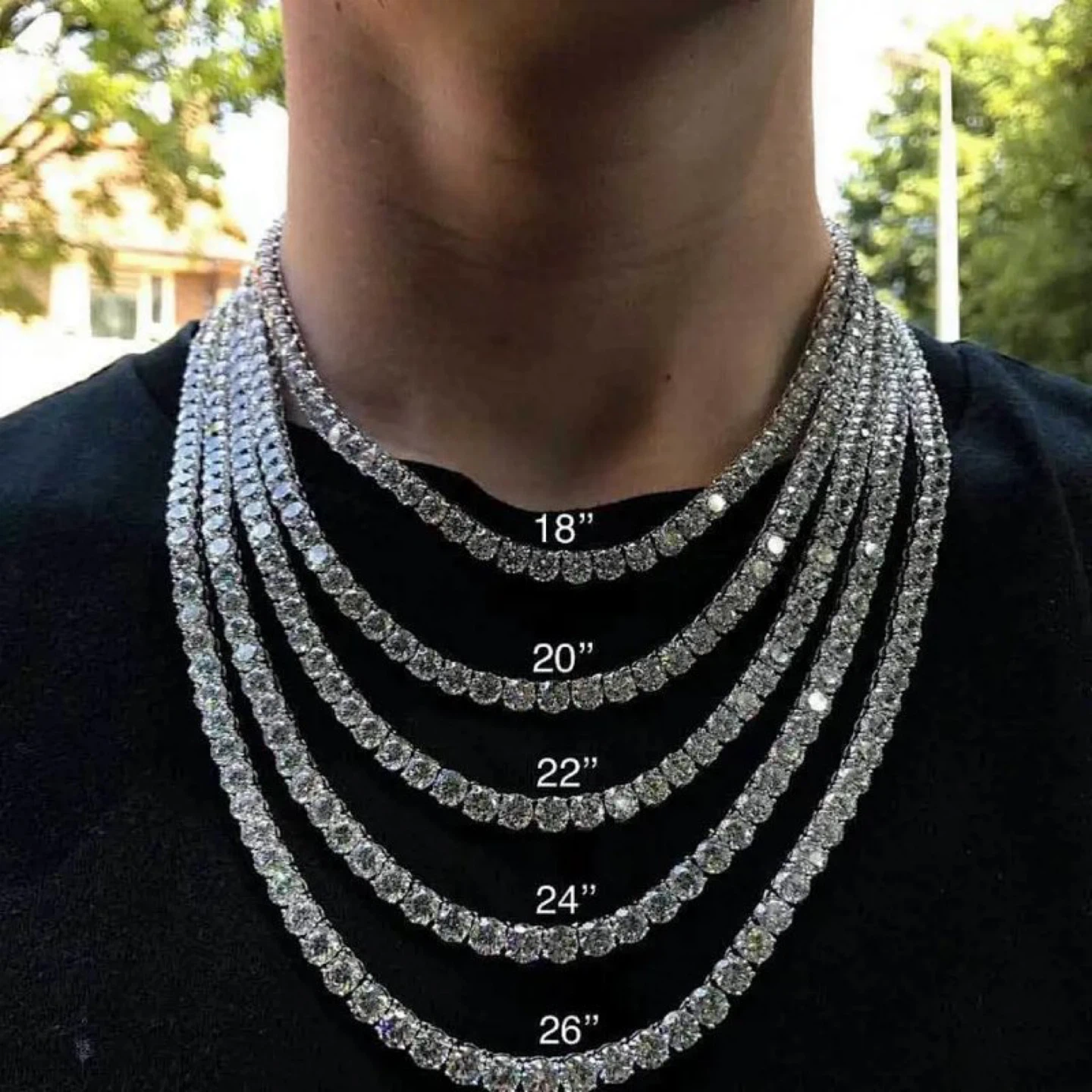 MOISSANITE DIAMOND TENNIS CHAIN - photo 3