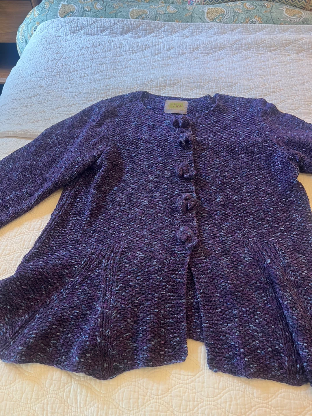Tika Purple Knit Cardigan
