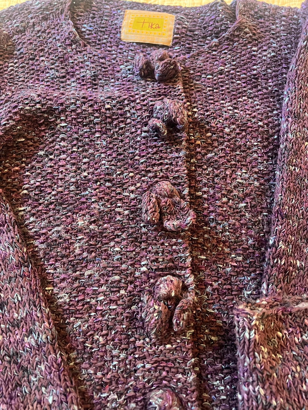 Tika Purple Knit Cardigan - photo 2