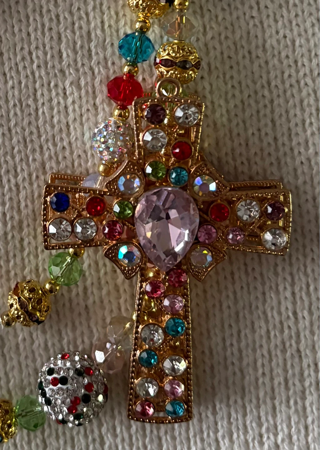 ✨✨Sparkly Cross Charm Phone Strap/Bag Charm - photo 2