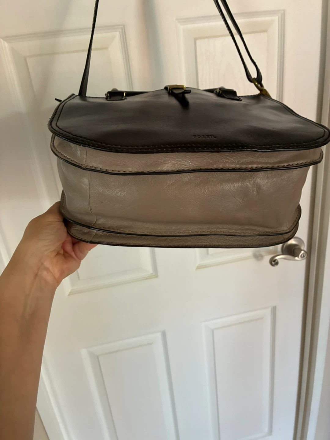 Fossil Black Leather Ryder Satchel crossbody Bag - photo 4