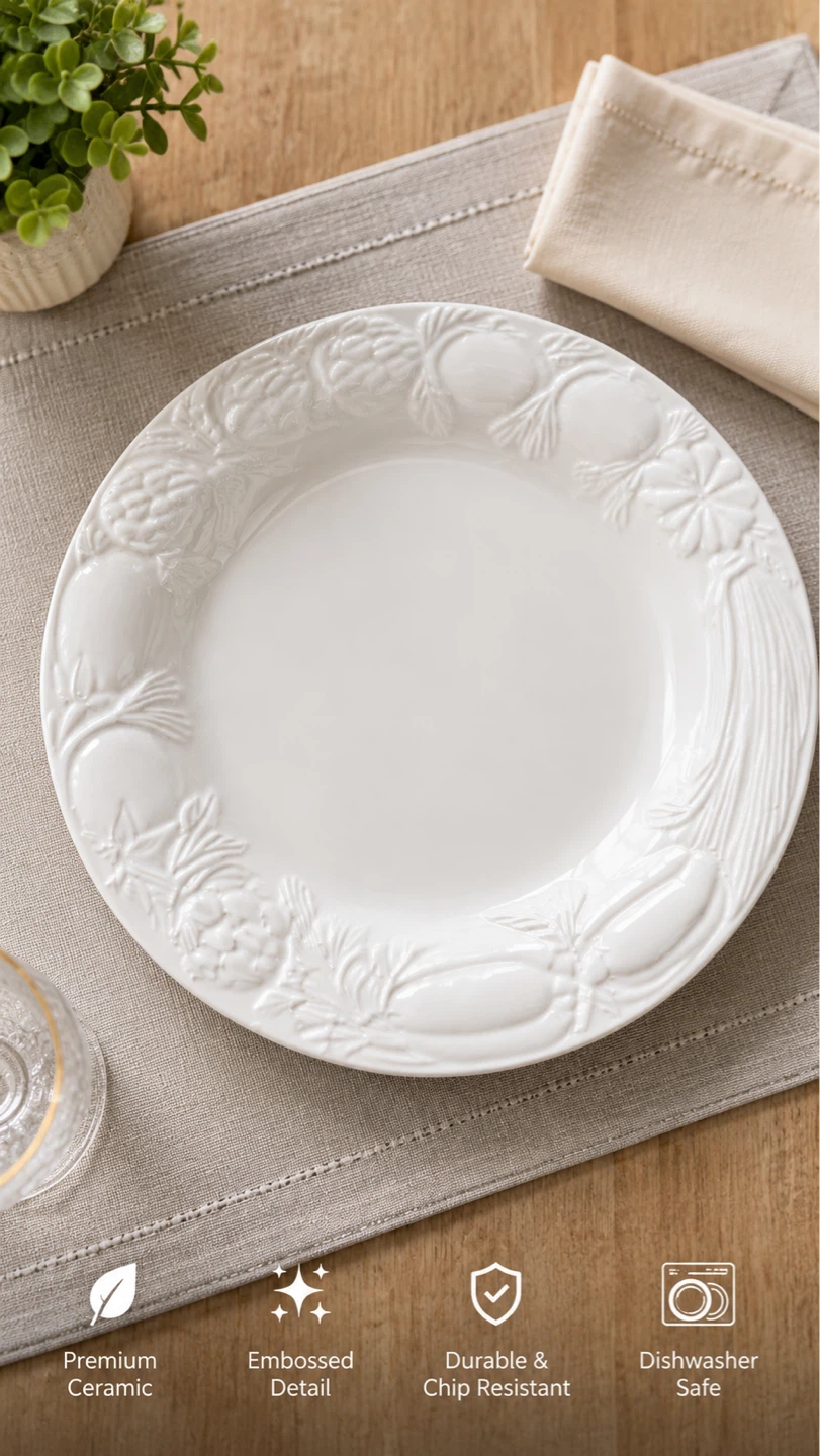 Ceramica Buffet Large 11.5” Round Platter ,Made In Italy
