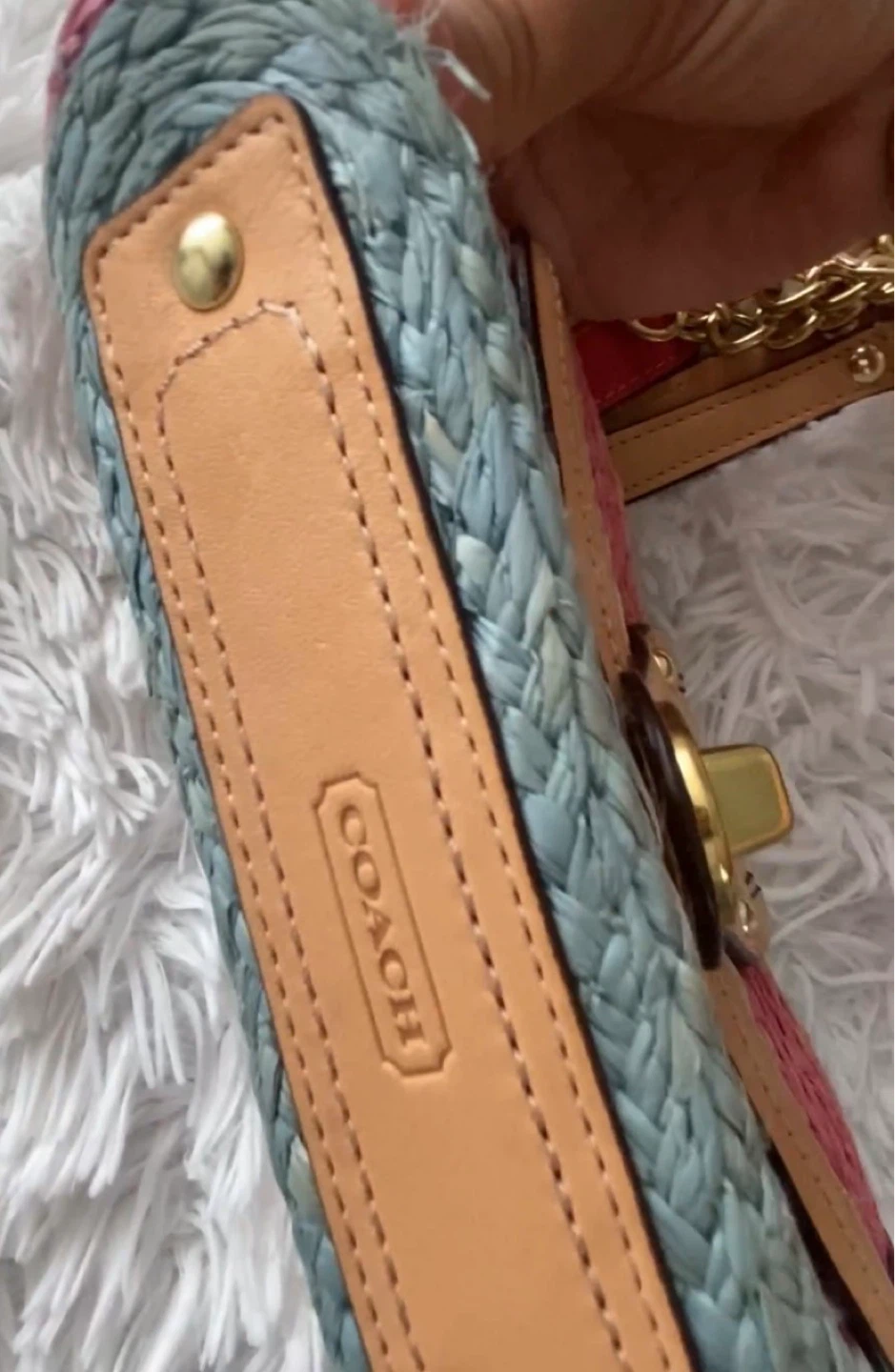 Y2K coach Hampton straw wristlet - photo 2